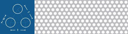 Tablă cu perforatii rotunde 6-9 mm Tablă cu perforatii rotunde 6-9 mm